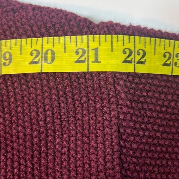 Structure Mens Long Sleeve Sweater Pullover 1/4 Button Up Ramie Cotton Maroon XL - Picture 7 of 9